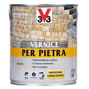 Barattolo di smalto trasparente per pietra t.b.t. per esterni.