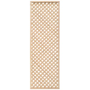 Grigliato in legno marrone chiaro per piante rampicanti in giardino o sul balcone.