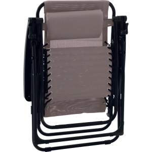 Sedia a sdraio reclinabile con braccioli Longwood taupe