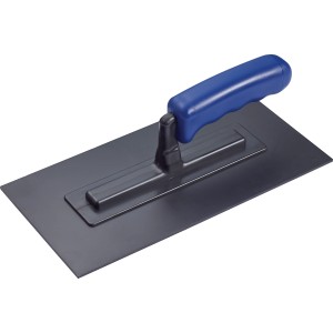 Spatola lisciante LUX Classic con manico blu per intonaco.