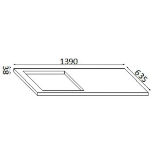 Disegno tecnico di t.b.t. con dimensioni.