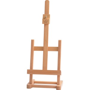 Cavalletto per dipingere t.b.t. in legno chiaro, ideale per artisti.