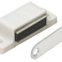 Fermaglio magnetico Hettich, 5kg, finitura bianca con contropiastra per accessori mobili.
