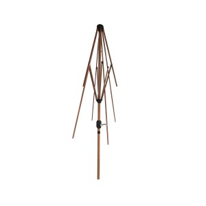 Struttura di un ombrellone t.b.t. marrone, chiuso.