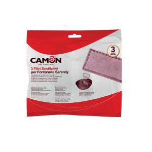 CAMON 3 filtri di ricambio per fontanella Serenity. Accessori per gatti.