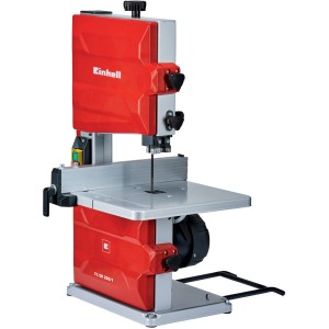 Sega a nastro Einhell TC-SB 200/1: Sega a nastro da tavolo rossa e argento per hobbisti.