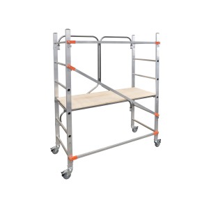 Trabattello pieghevole in alluminio Gierre 1,46x0,64 cm H max 2,97 m