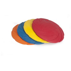 Frisbee multicolore t.b.t. per giochi d'acqua per cani.