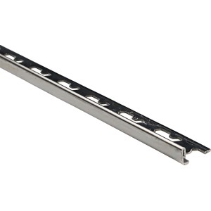 Profilo angolare in acciaio inox lucidato, 10 mm x 1 m, per bordi e finiture piastrelle.