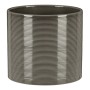 Vaso per piante grigio Scheurich 828 in ceramica con scanalature orizzontali, Ø 23 cm.