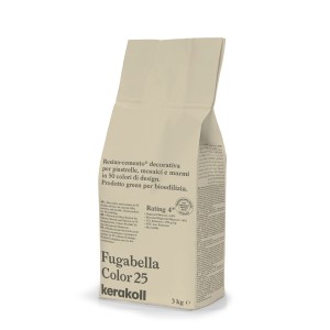 Stucco Fugabella Color 25 in sacco da 3 kg, ideale per piastrelle, mosaici e marmo.