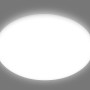 Lampada LED da bagno Briloner bianca, rotonda, senza cornice, luce bianca neutra.