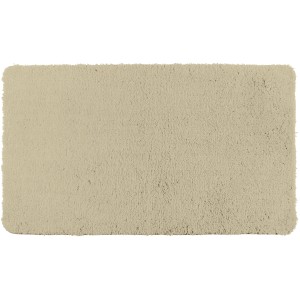 Tappeto da bagno Wenko Belize color sabbia, 60x90 cm, in soffice microfibra.