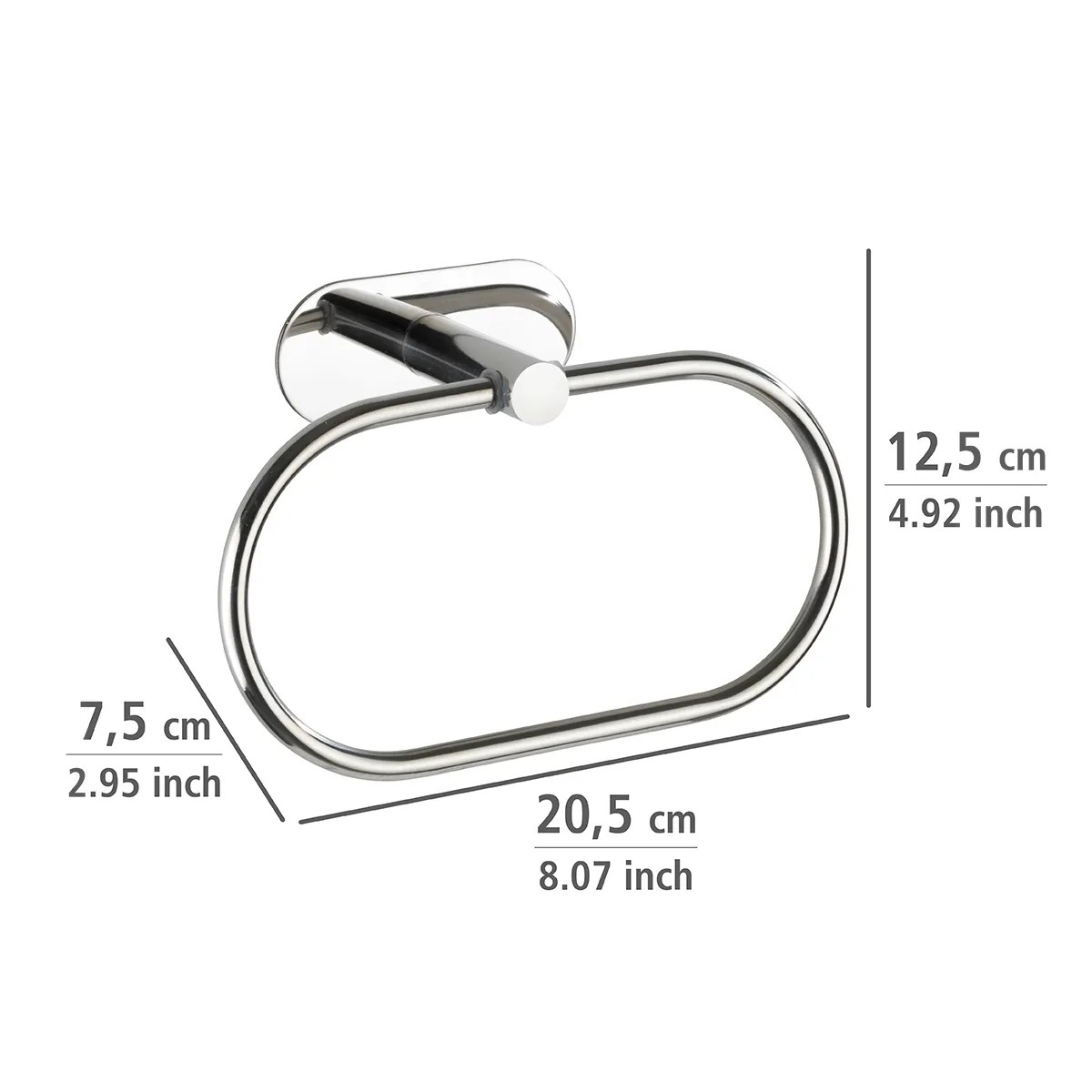 Anello porta asciugamani STOCKVIK 17x20x7 cm nero