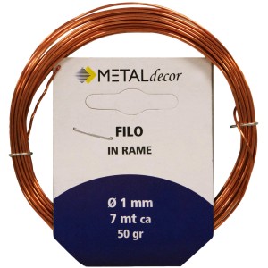 Filo di rame, diametro 1 mm, lunghezza 7 m, multiuso.