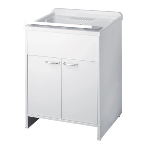Mobile bagno lavabo a terra Pratiko 60x50x85 cm bianco