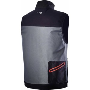 Gilet da lavoro t.b.t. grigio e nero con tasca.