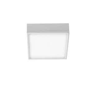 Plafoniera LED quadrata bianca t.b.t. per montaggio a soffitto.