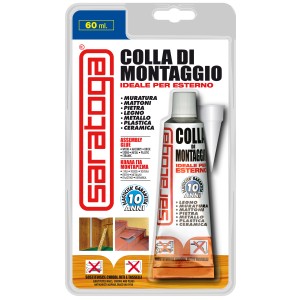 Colla di montaggio Saratoga, ideale per esterni, tubo da 60ml.