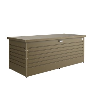 Biohort FreizeitBox 180 bronzo metallizzato. Robusta cassapanca universale in acciaio con struttura a doghe e serratura.