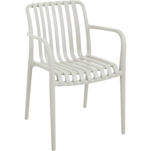 Sedia da giardino senza cuscino Merrydale in plastica bianco