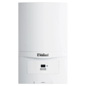 Caldaia a condensazione a gas Vaillant ecoTEC pure bianca per riscaldamento e acqua calda.