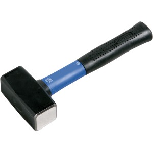 Mazzetta LUX 1250g con manico in fibra di vetro blu e testa nera.