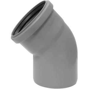 Curva HT Marley grigia a 45° DN 32 per tubi di scarico domestici.