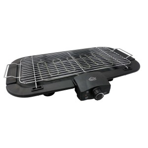 Griglia elettrica da tavolo per cucina, con griglia e controllo temperatura.