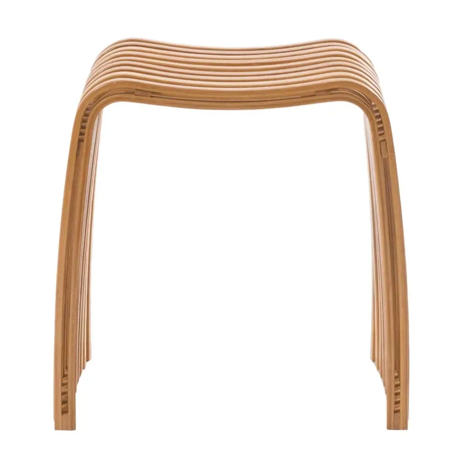 Sgabello da bagno in bamboo naturale 46x31x46 cm_4