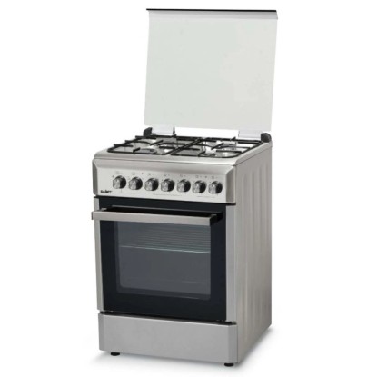 Cucina a gas con forno elettrico Samet Ares 4 bruciatori 85x60 cm inox