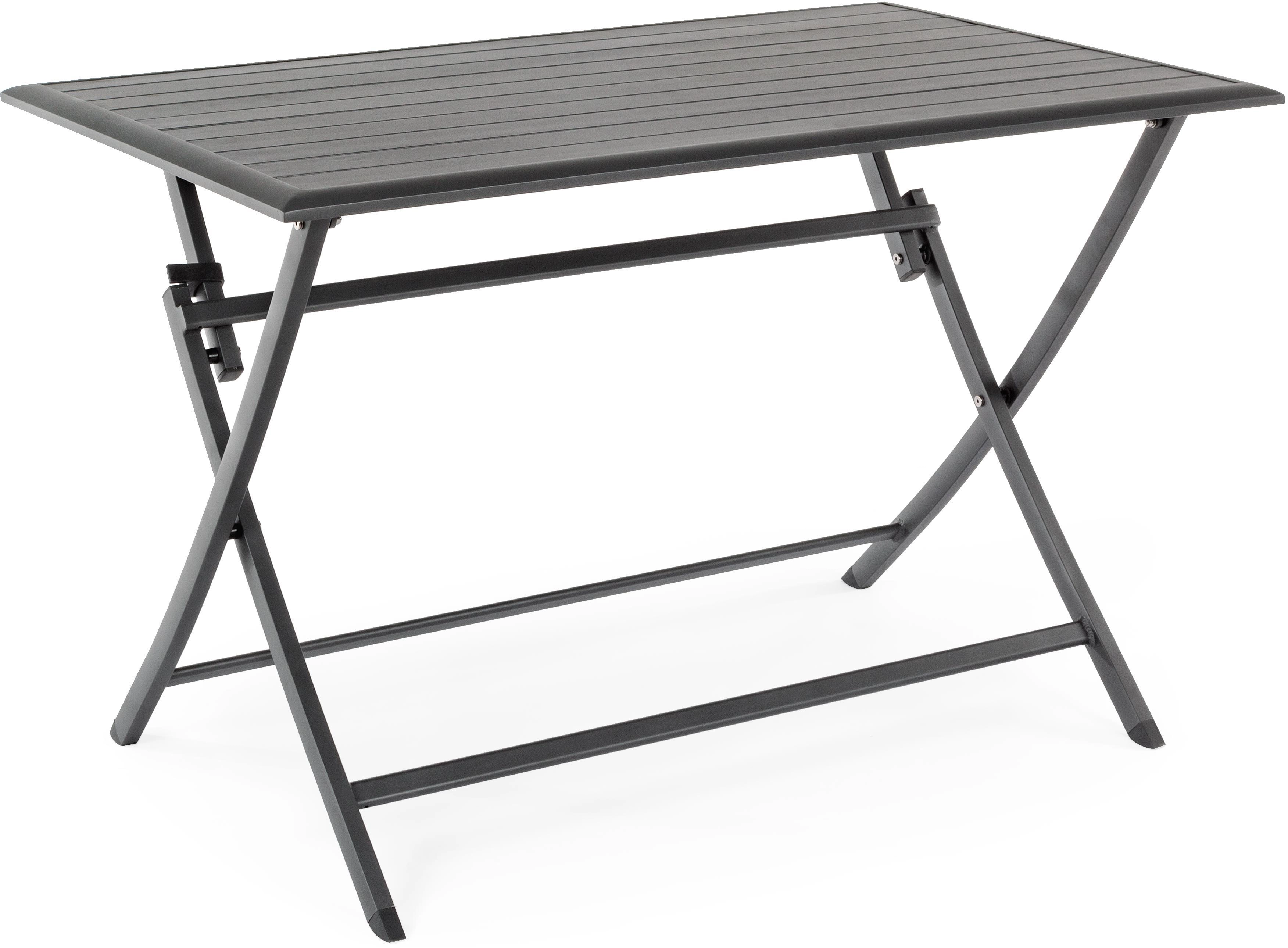 Tavolo pieghevole in alluminio antracite Elin 71x110x70 cm