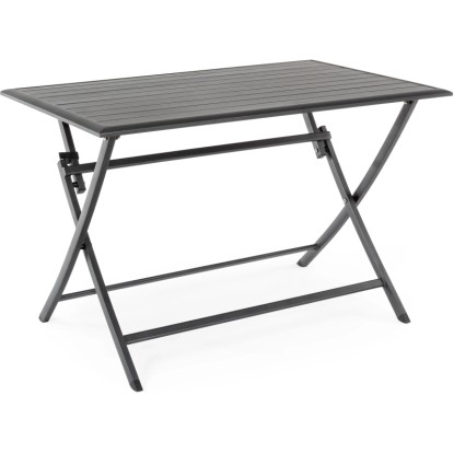 Tavolo pieghevole in alluminio antracite Elin 71x110x70 cm