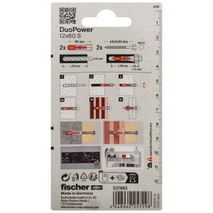 Tassello universale DuoPower Ø 12 mm 2 pz