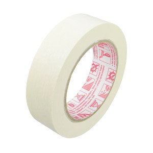 Nastro adesivo in carta crespa LUX, beige, rotolo da 50 m x 30 mm per bordi puliti.