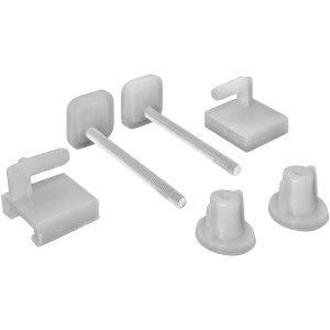 Set accessori WC t.b.t., composto da fissaggi e viti.