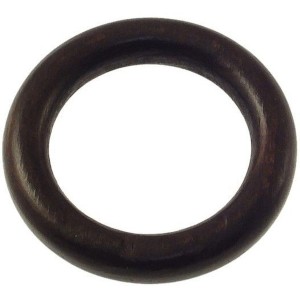 Anello per bastone per tende marrone scuro.