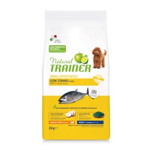 Natural Trainer cibo secco per cani di piccola taglia e cuccioli con tonno e riso, 2kg.