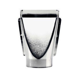 Ugello aria calda t.b.t. in metallo argentato.