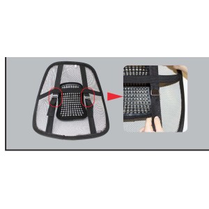 t.b.t. per interni auto, struttura a rete con cinghie regolabili.