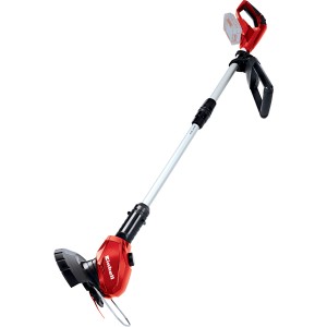 Einhell Power-X-Change GE-CT 18 Li Solo tagliabordi a batteria, rosso/nero, con asta e testina regolabili.