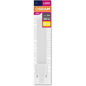 Lampadina LED Osram 4,5W, bianco caldo, alta 166cm. Lampada fluorescente LED per soggiorno e sala da pranzo.