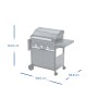 Barbecue a gas t.b.t. con dimensioni: 112.5 x 114.5 x 56.8 cm.