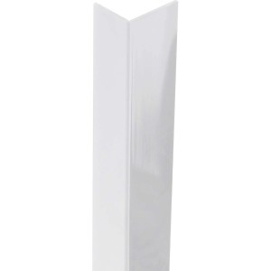 Profilo angolare Arcansas in PVC bianco, 40x40x2600 mm, per fissaggi.
