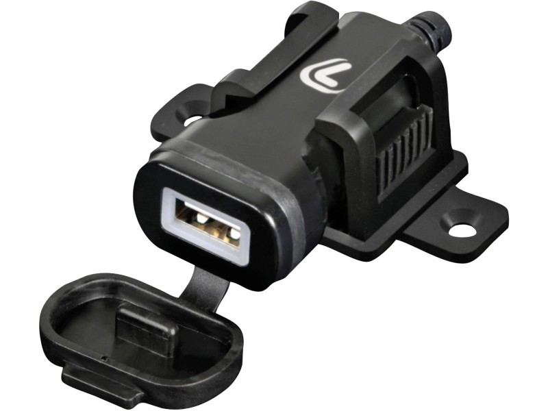Caricatore USB da moto e auto 12/24V con con fissaggio a vite 2400mA