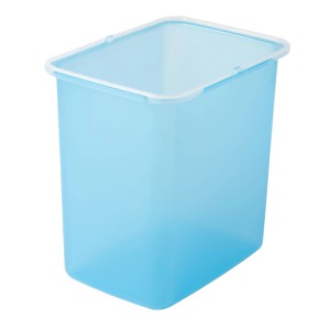 Cestino t.b.t. blu in plastica, rettangolare.