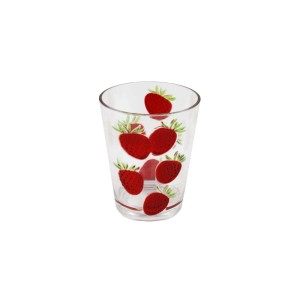 Bicchiere di plastica con fragole summer tumbler 400 ml