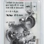 Set collari per tubi Fischer, acciaio, Ø 22mm, con viti e tasselli per impianti elettrici e idrosanitari.