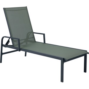 Lettino reclinabile Fernbrook in acciaio verde scuro