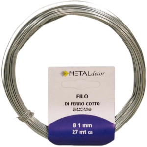 Filo t.b.t. zincato, diametro 1 mm, multiuso.